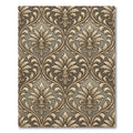Ornate Gold Leaf Scrollwork Rug