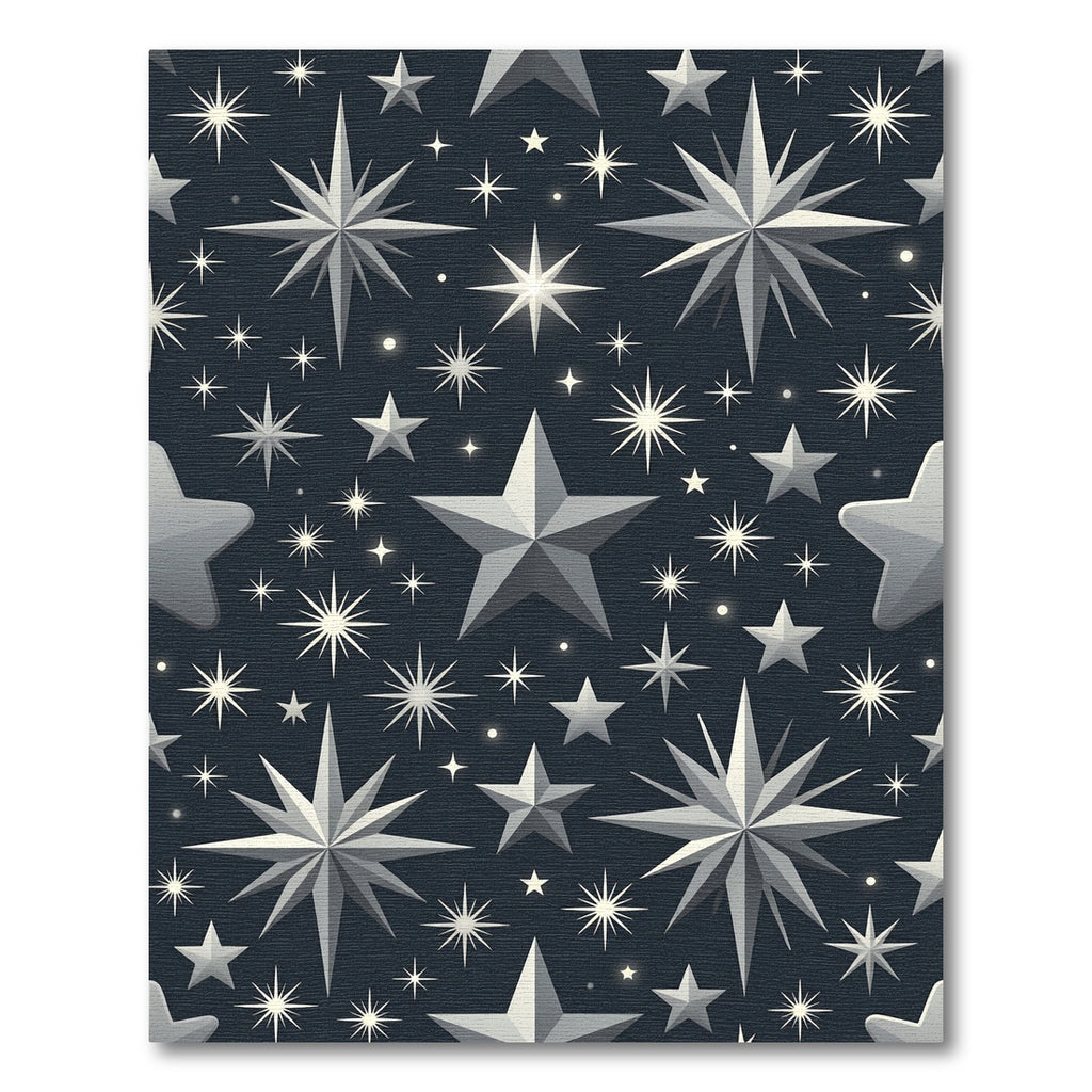 Cosmic Starry Night Silver Rug