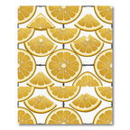 Vibrant Citrus Slice Geometric Yellow Rug