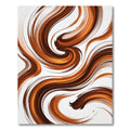 Earthy Copper Swirl Abstract Rug