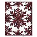 Dark Red Crystal Snowflake Fragment Rug