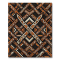 Geometric Earth Tone Tribal Abstract Rug