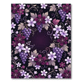 Elegant Purple Grapevine Floral Wreath Rug