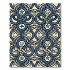 Nautical Rope Knot Star Shell Arrangement Rug