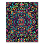 Vibrant Colorful Floral Mandala Medallion Rug