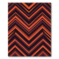 Geometric Burnt Orange Chevron Zigzag Rug