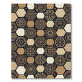 Golden Rustic Hexagon Medallion Rug