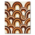 Retro Earth Tone Curved Arch Echo Rug