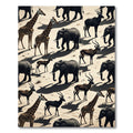 Savanna Wildlife Serengeti Animal Scene Rug