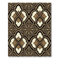 Gilded Onyx Damask Interlocking Scroll Rug