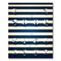 Coastal Navy and White Striped Parasols Rug