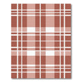 Terracotta White Classic Plaid Stripes Rug