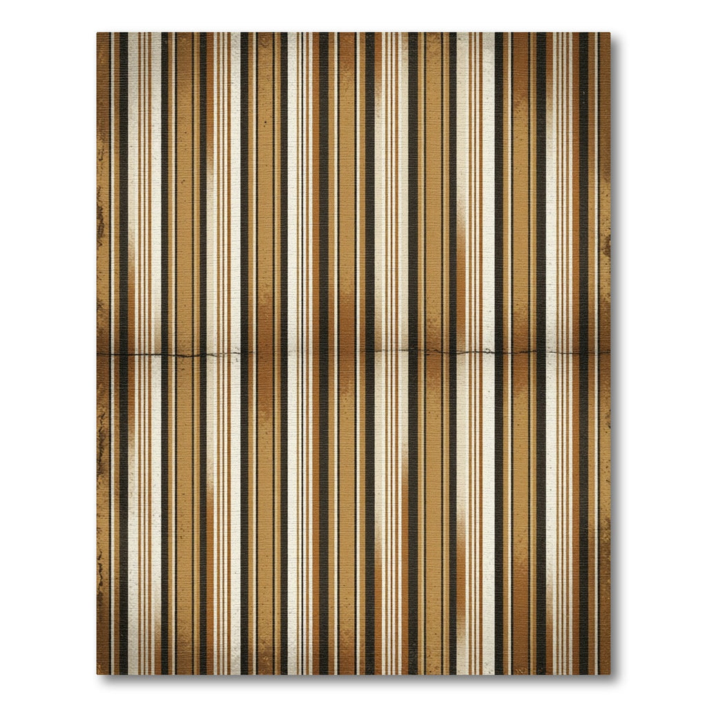 Rustic Earthy Tone Vertical Stripe Rug