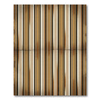 Rustic Earthy Tone Vertical Stripe Rug