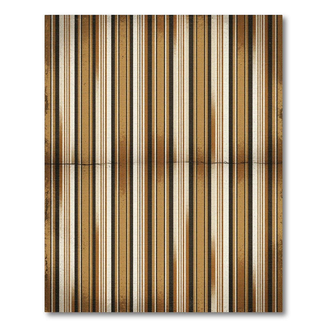 Rustic Earthy Tone Vertical Stripe Rug