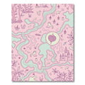 Whimsical Pink Land of Castle Creatures Rug