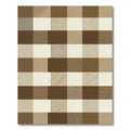Classic Earthy Brown Plaid Checkered Rug