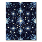 Midnight Blue Celestial Starry Night Rug