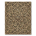 Ornate Gold Floral Entwined Scrollwork Rug