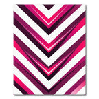 Vibrant Magenta Geometric Chevron Abstract Rug