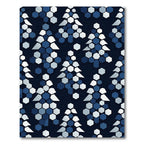 Modern Navy Blue Hexagon Forest Rug