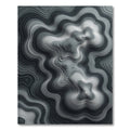 Monochrome Contour Topographical Ripple Rug