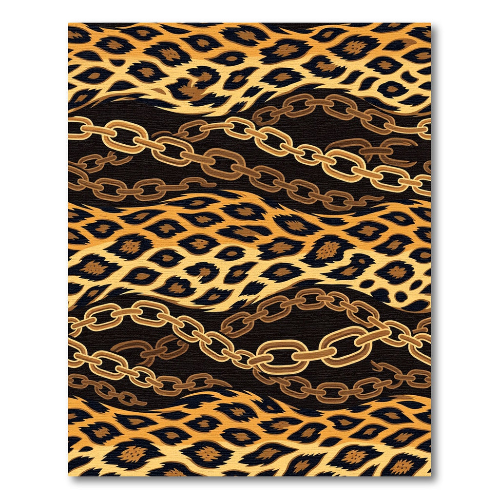 Bold Cheetah Print Chain Rug