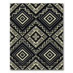Monochrome Tribal Diamond Geo Rug