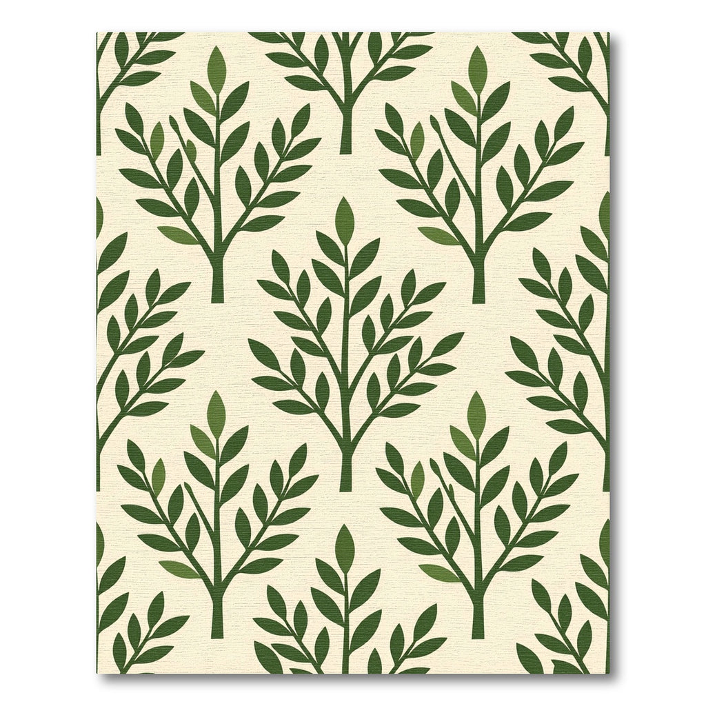 Green Branch Folk Art Rug