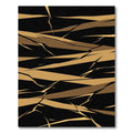 Earthy Gold Abstract Shattered Geometric Rug