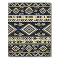 Geometric Charcoal Neutral Aztec Diamond Area Rug