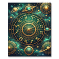 Golden Celestial Zodiac Constellation Sphere Rug