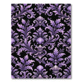 Ornate Royal Purple Damask Scroll Rug