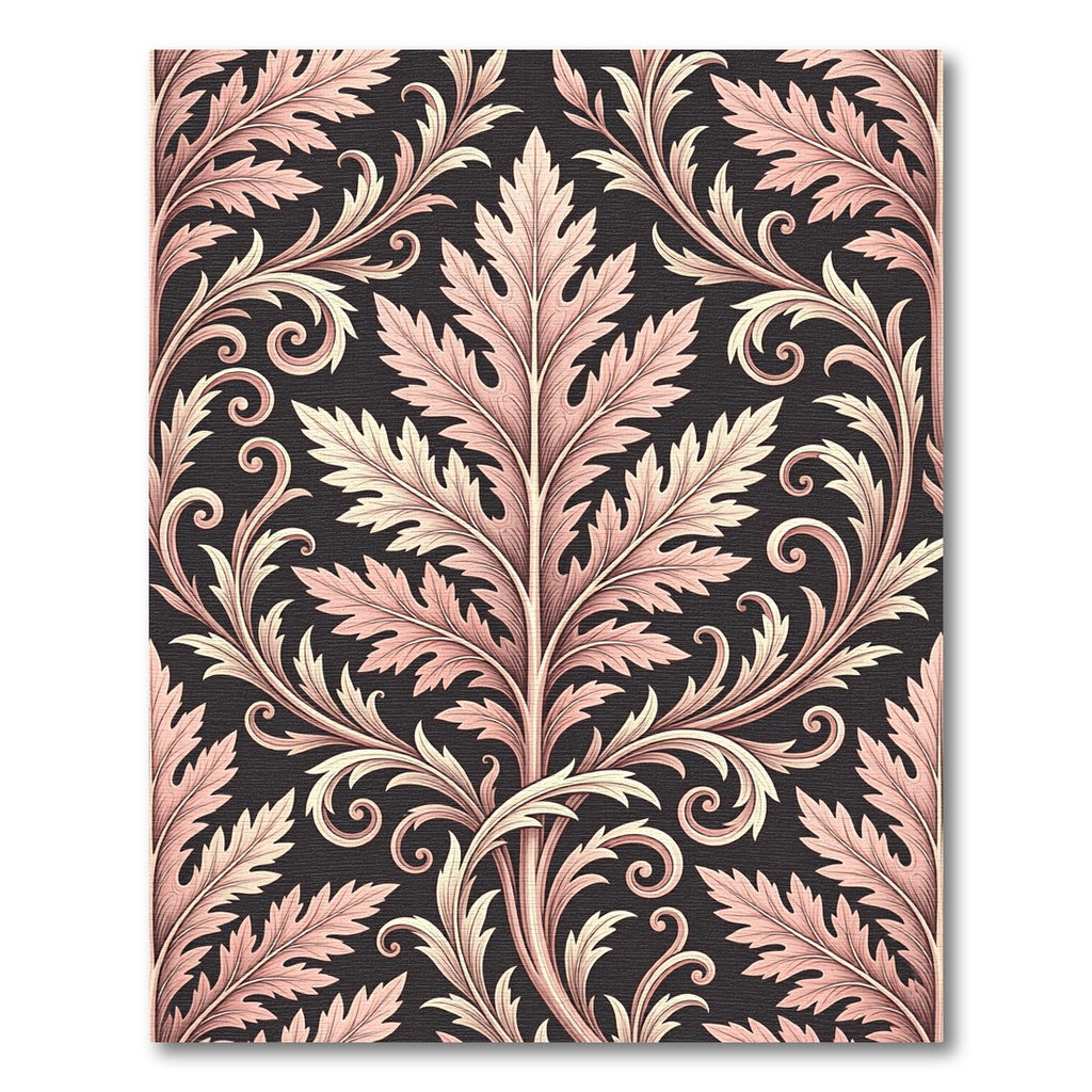 Rose Gold Acanthus Scrollwork Rug