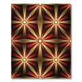 Radiant Gold And Crimson Starburst Rug