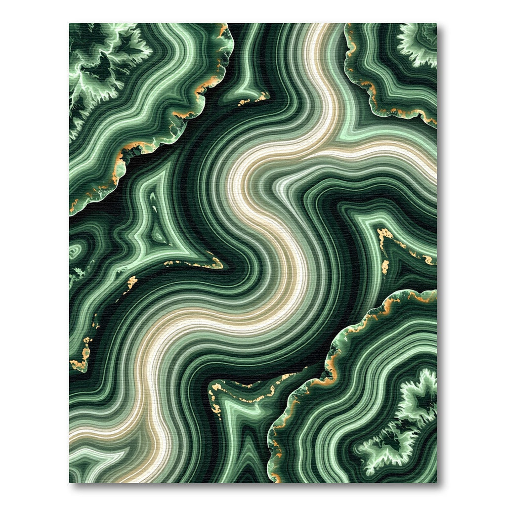 Emerald Agate Swirl Streaked Rug