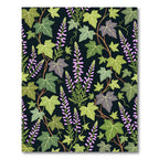 Botanical Ivy and Heather Floral Vine Rug