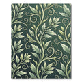 Elegant Sage Green Botanical Scroll Rug