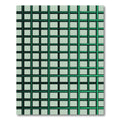Emerald Green Intersecting Grid Rug