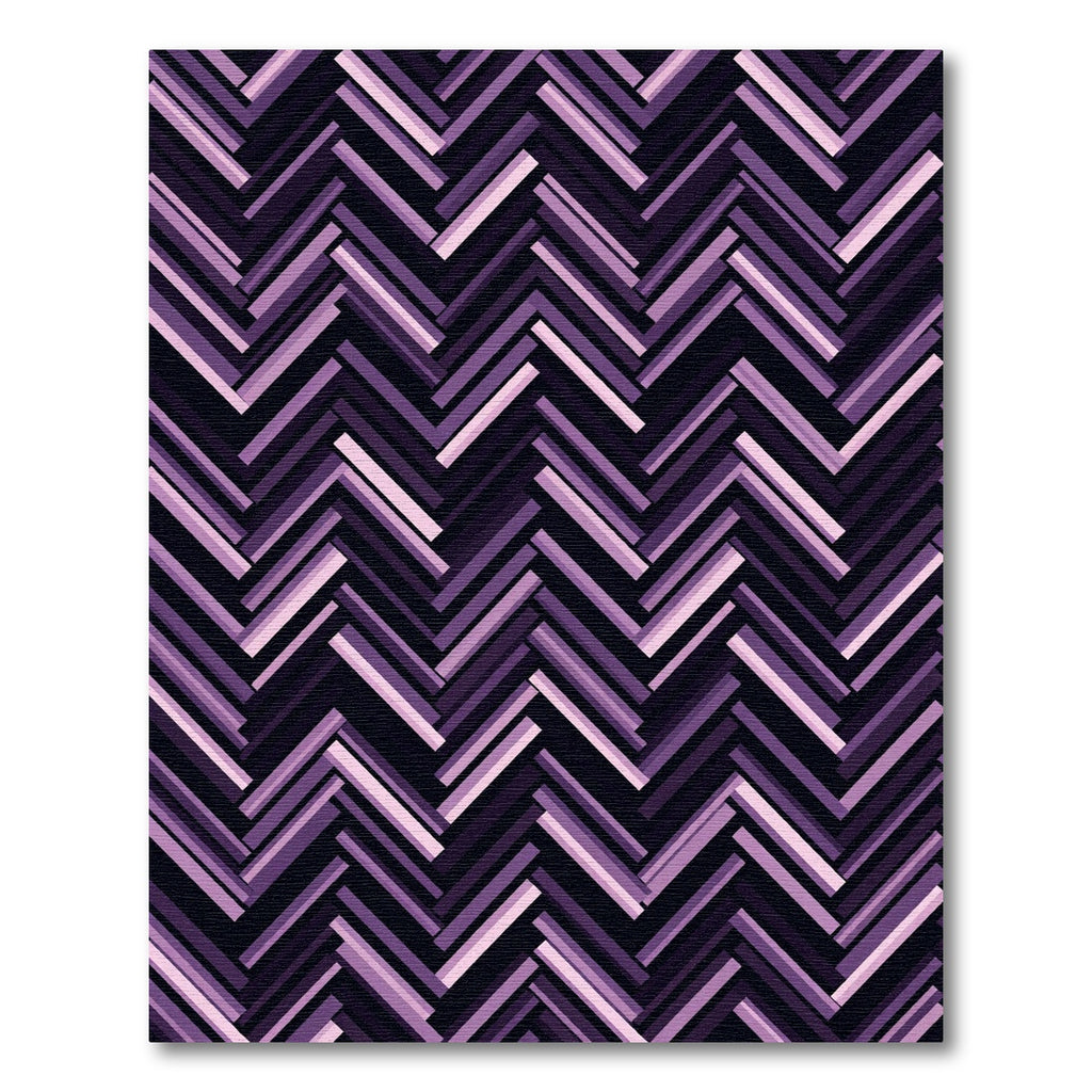 Abstract Violet Chevron Herringbone Texture Rug