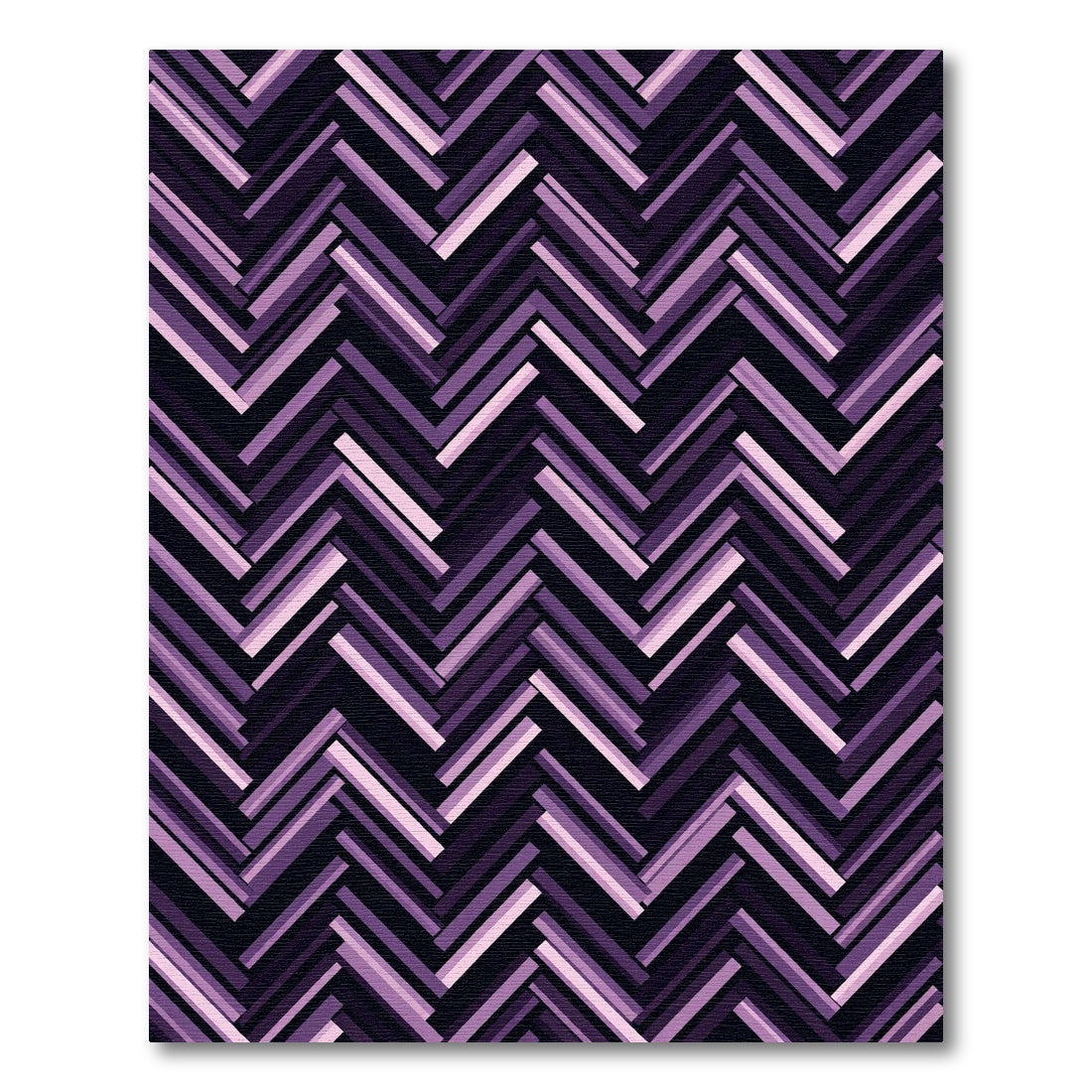 Abstract Violet Chevron Herringbone Texture Rug