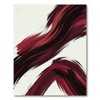 Modern Crimson Swirl Abstract Area Rug