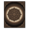 Ornate Earthy Brown Floral Medallion Rug