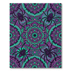 Gothic Neon Purple Spider Mandala Rug