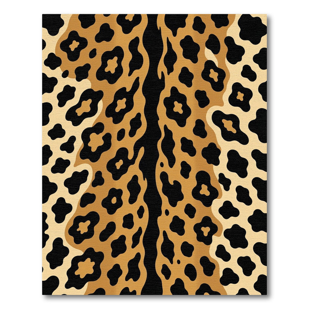 Golden Black Leopard Spots Rug