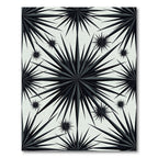 Monochromatic Spiky Starburst Mandala Rug