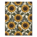 Sunny Yellow Sunflower Botanical Garden Rug
