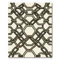 Brown Interlocking Chain Hexagon Rug
