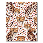Whimsical Cheetah Spotted Earth Tone Art Rug