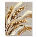 Golden Wheat Stalks Abstract Art Rug